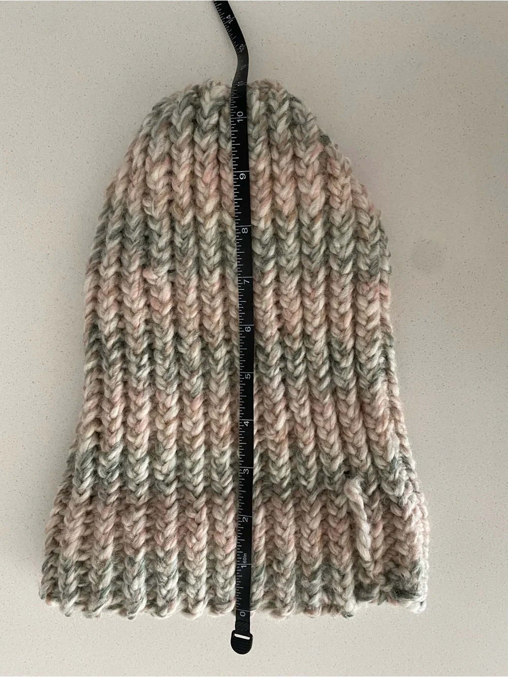 Chunky Ribbed Hand Knit Beanie - Picture 6 of 7